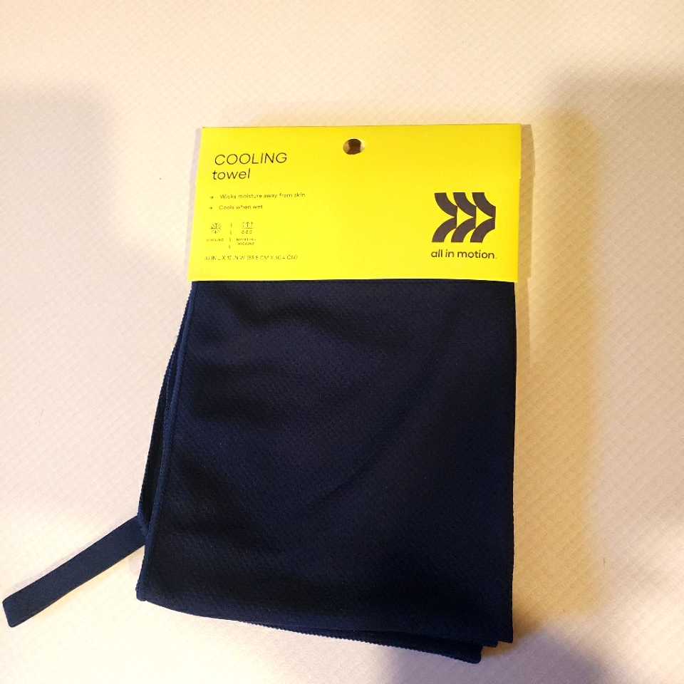 Just In Brand New All In Motion Navy Cooling Towel